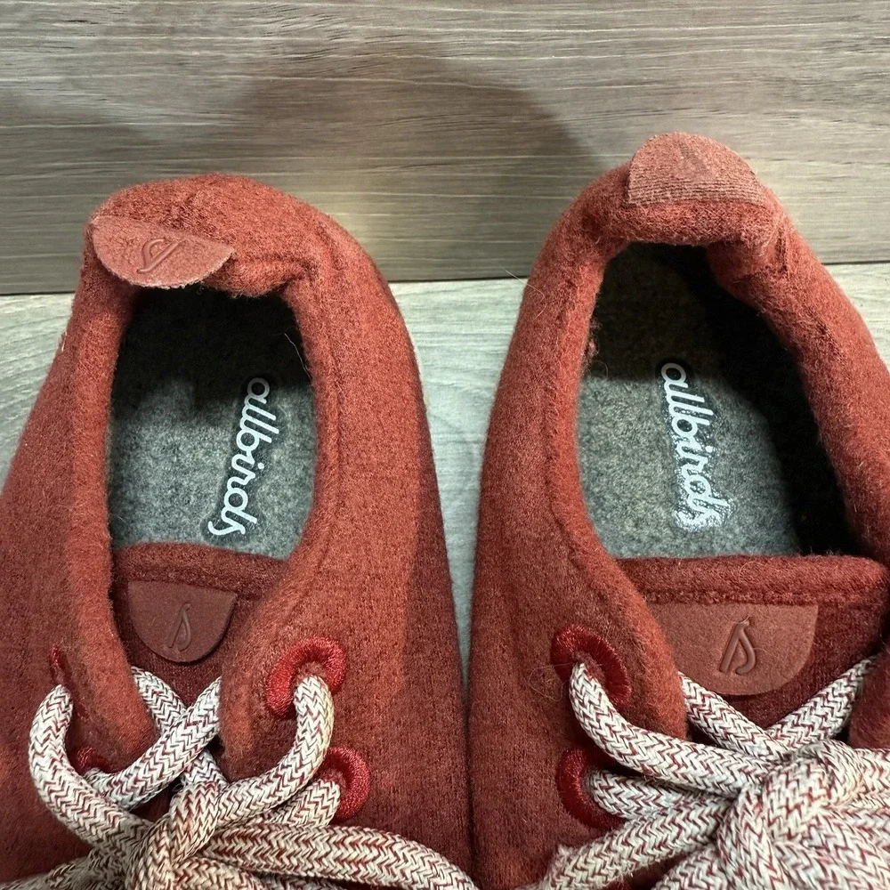 Allbirds Wool Runners Merino WR Athletic Running Shoes Red White Womens Size‎ 6
